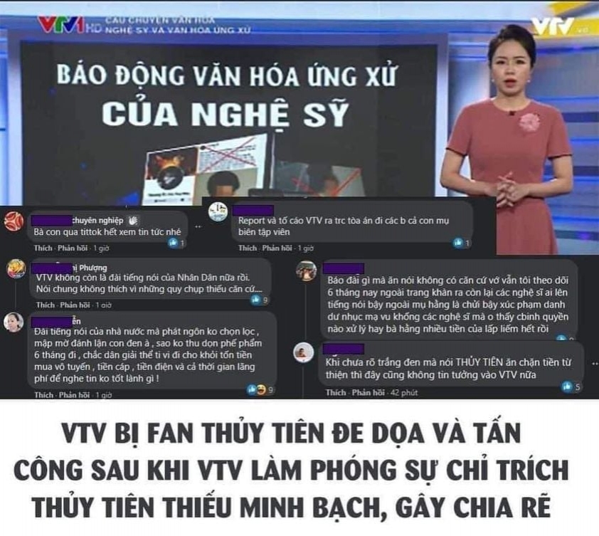 FAN CUỒNG THUỶ TIÊN LẠI CÔNG KÍCH, ĐE DỌA TẤN CÔNG NHÀ ĐÀI VTV!!!