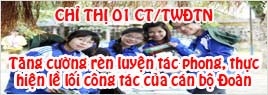 Chỉ thị 01 Về việc tăng cường rèn luyện tác phong, thực hiện lề lối công tác của cán bộ Đoàn