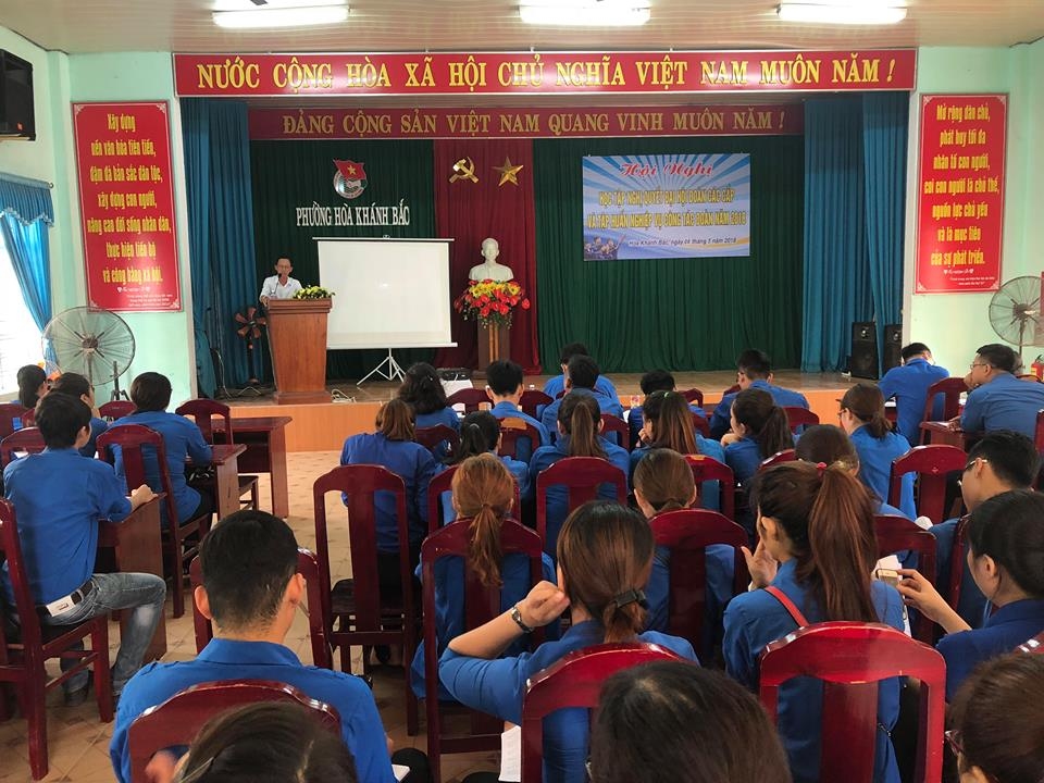 Hòa Khánh Bắc tổ chức học tập Nghị quyết Đại hội Đoàn các cấp